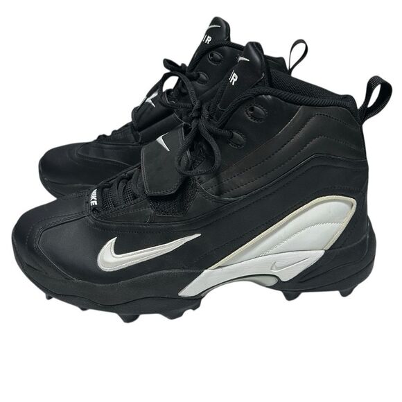New 2002 Vintage Nike Zoom Air TD Football Cleats Black and White ZM Deadstock - Picture 2 of 13
